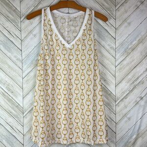 NWT Sofibella | Muscle Racerback Tank Gold Chain Tennis